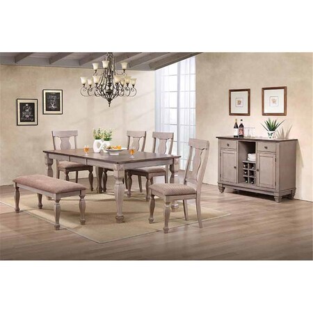 Kb 36 x 48 x 18 in. Wood Wine Rack Sideboard Buffet Server Storage Cabinet with Drawers, Brown D6498-4
